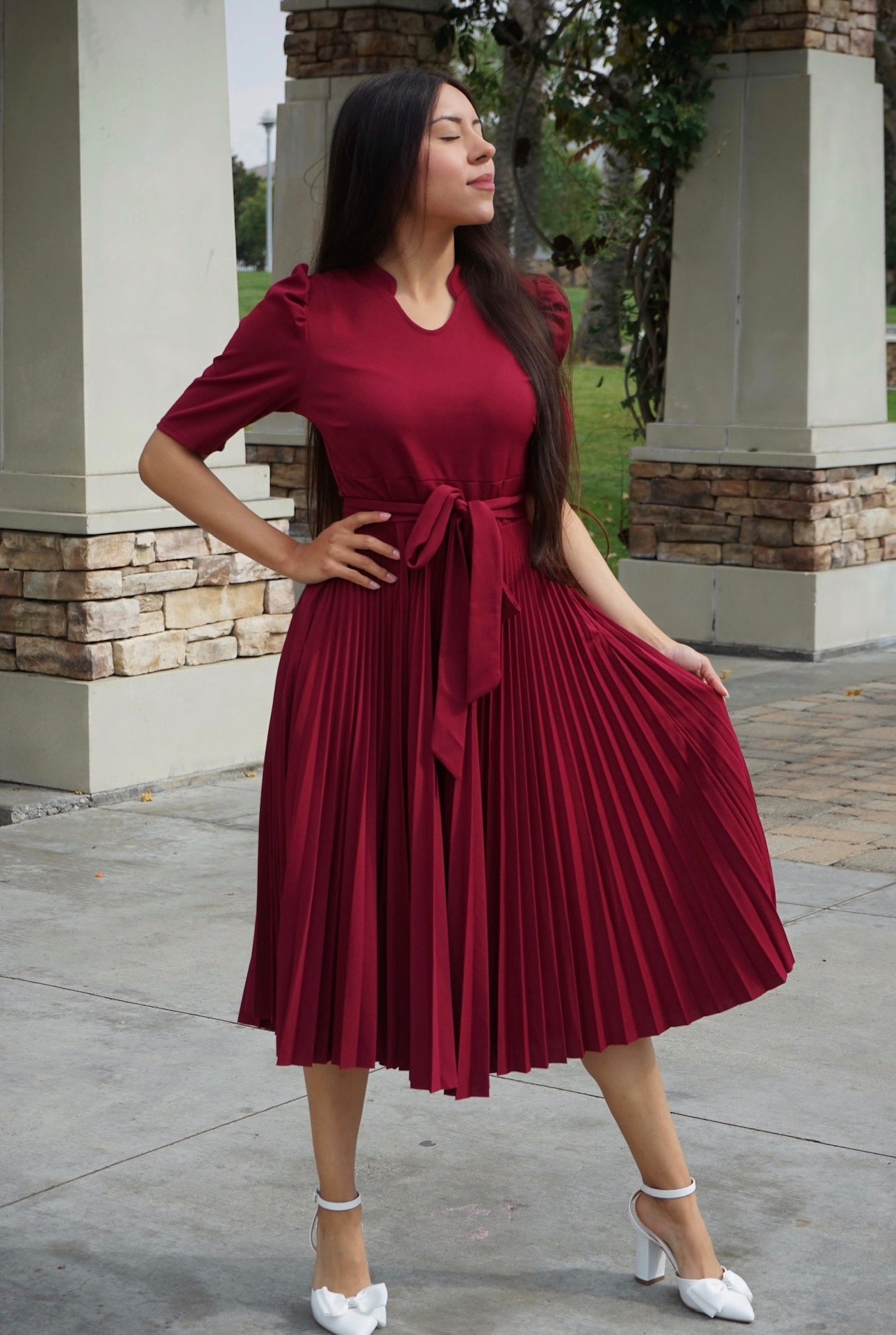 Abiah (Burgundy)
